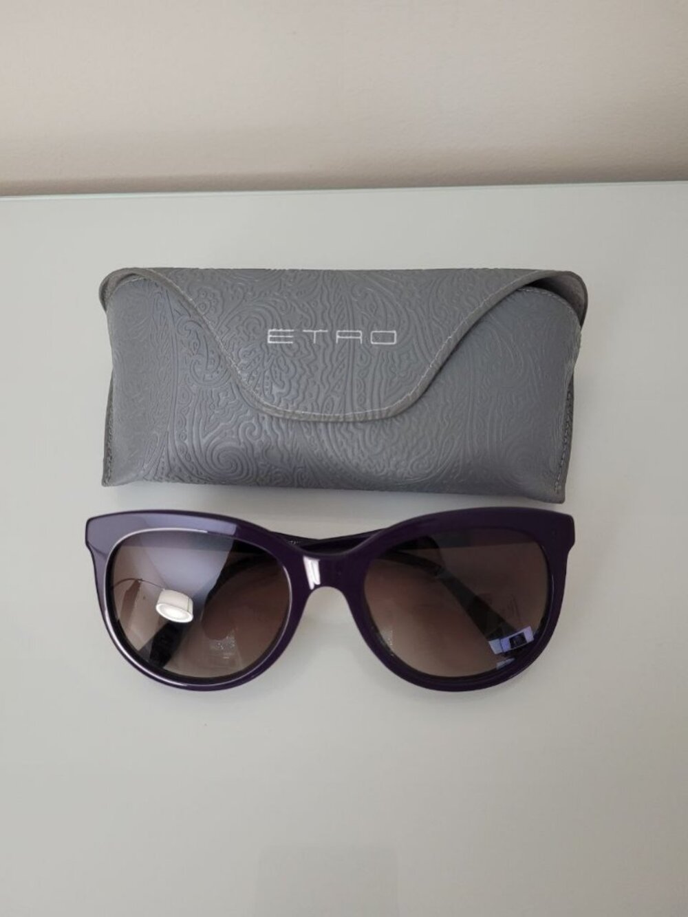 Etro Cat-Eye Sunglasses Purple & Orange - Made in Italy-ET636S 501 - Picture 2 of 6